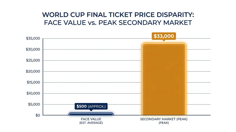 Unprecedented demand has driven third-party resale prices for the 2026 World Cup Final to staggering heights.