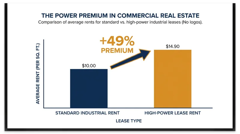 Properties with secured, high-capacity power are commanding significant rent premiums in constrained markets.