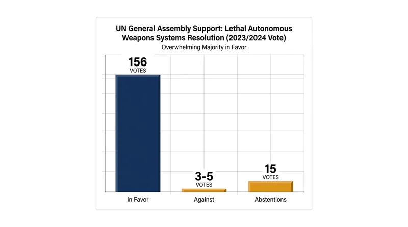 Recent UN General Assembly resolutions have demonstrated overwhelming global support for regulating autonomous weapons.