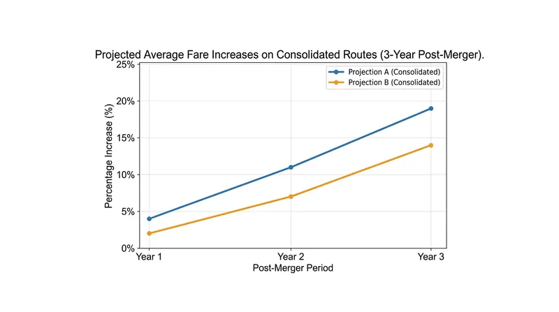 Industry analysts project fare increases of up to 25% on routes that lose direct competition.