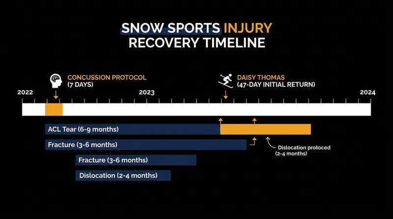 Medical protocols and rapid rehabilitation timelines define the modern winter sports recovery process.