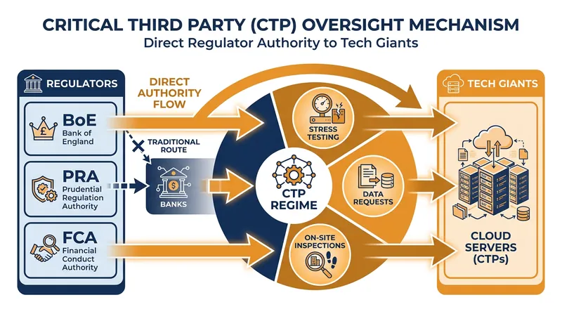 The CTP regime allows regulators to bypass banks and directly inspect the technology companies providing critical infrastructure.