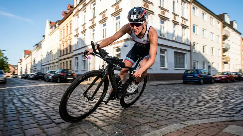 The technical bike course in Hamburg requires immense focus and carries significant crash risks.
