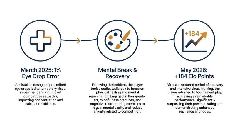 The timeline of Gupta's medical setback and subsequent historic rating surge.