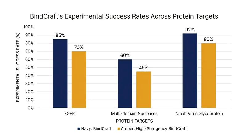 BindCraft has demonstrated high experimental success rates in designing binders for complex disease targets.