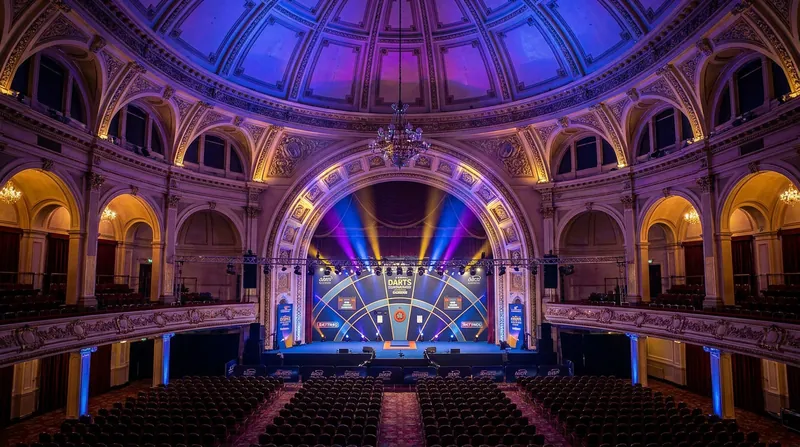 The historic Winter Gardens in Blackpool provides one of the most intimidating and atmospheric stages in professional darts.