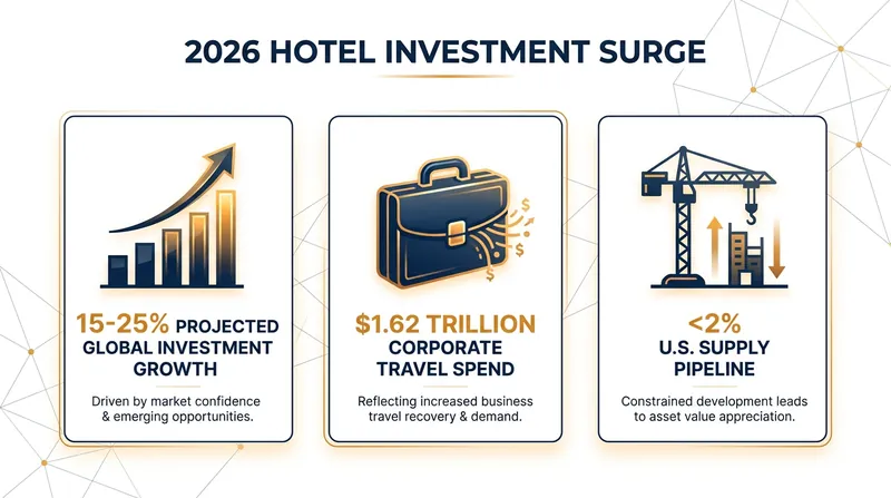 The core metrics driving the 2026 hospitality real estate boom.