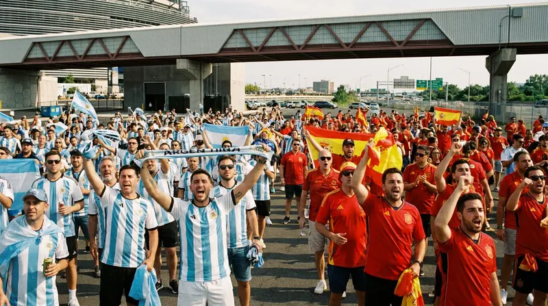 Fans of both nations have descended upon the New York metropolitan area ahead of the historic clash.