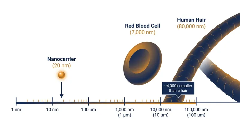 At just 20 nanometers, the new carriers are a fraction of the size of a human cell.