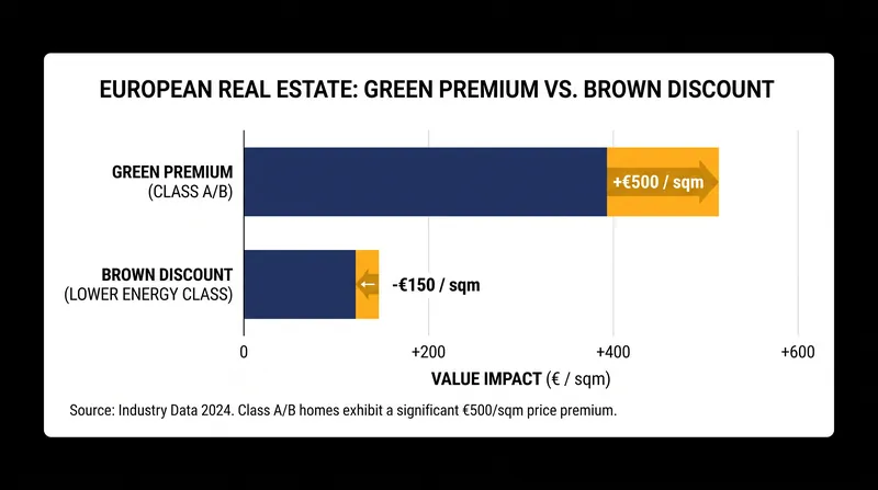 Energy-efficient homes are commanding significant market premiums over unrenovated properties.