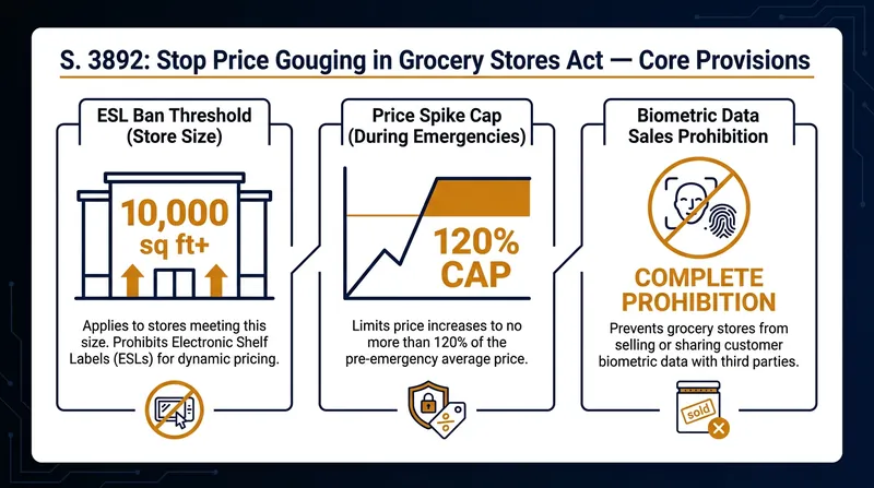 The proposed federal legislation targets both the hardware and the data practices behind dynamic grocery pricing.