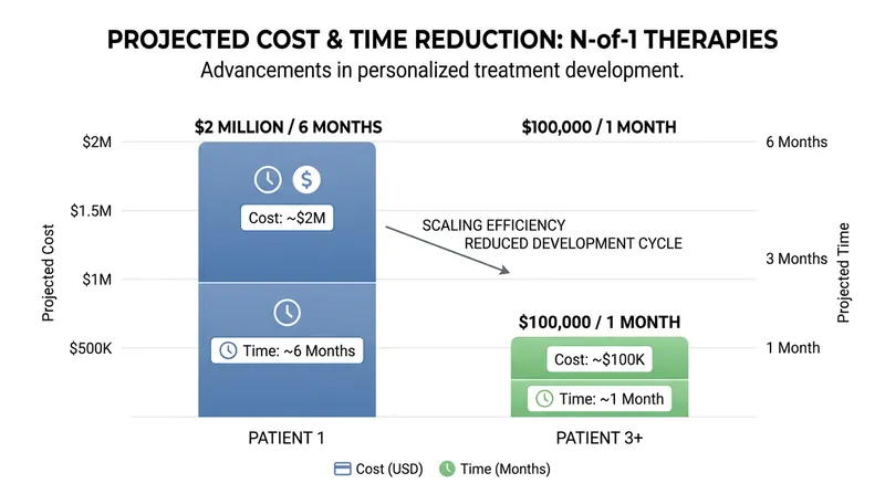 By reusing the delivery platform and only changing the guide RNA, researchers hope to drastically cut the cost of future bespoke therapies.