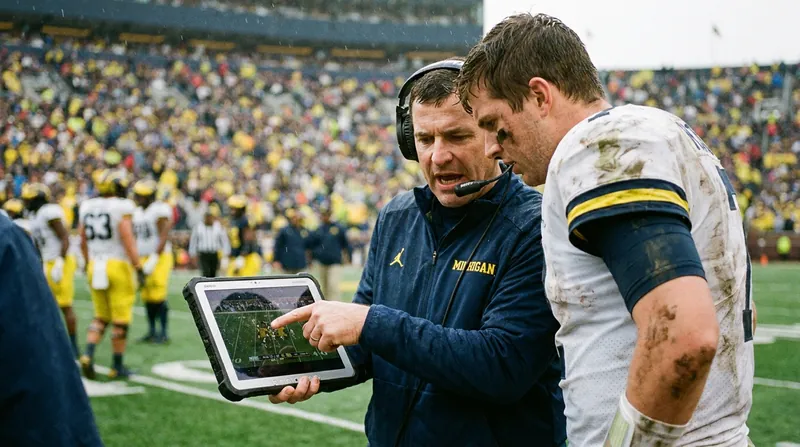 Sideline tablets provide immediate visual feedback, replacing traditional whiteboards.