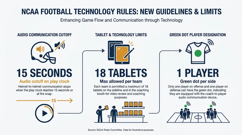 The strict parameters governing the NCAA's new technological rollout.