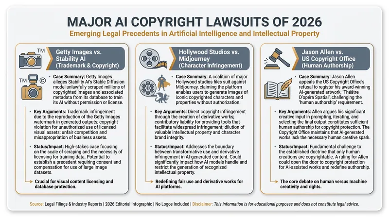 The generative AI industry is currently fighting multiple high-stakes legal battles over both its training data and its outputs.