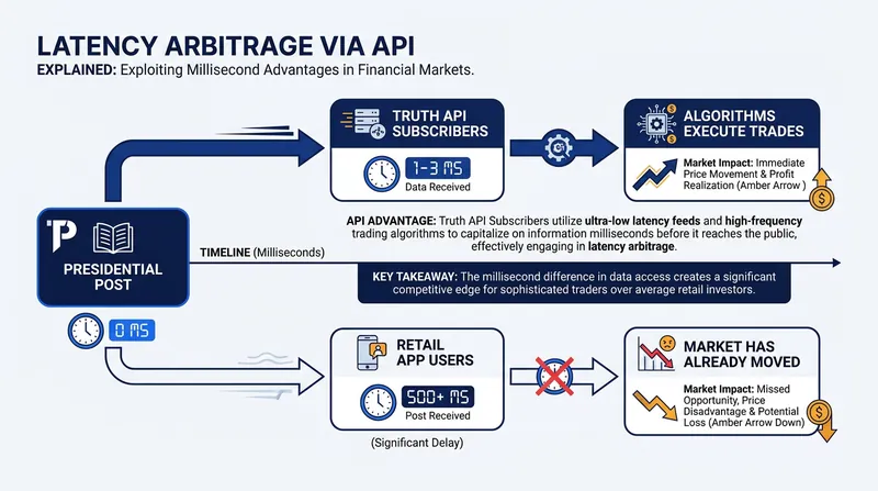 How institutional investors use API access to execute trades fractions of a second before the public sees a post.