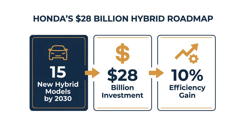 Honda is redirecting massive capital toward next-generation hybrid systems to meet consumer demand.