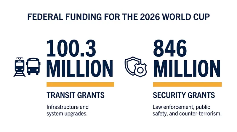 Federal agencies allocated nearly $1 billion in grants to support host cities, though disbursement delays caused early logistical friction.