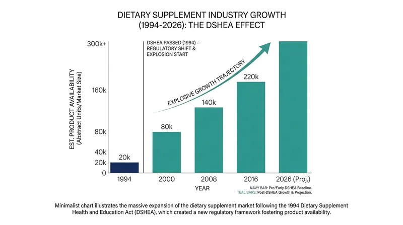 The supplement market has expanded tenfold since the current regulatory framework was established.