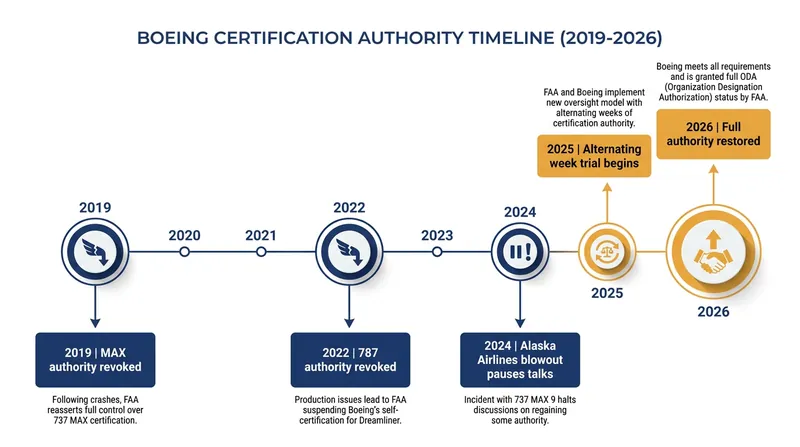 The long road to restoring Boeing's final sign-off authority.
