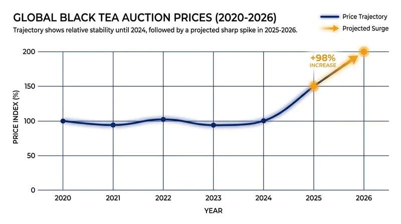 Without a futures market to absorb the shock, physical auction prices for tea are highly volatile.