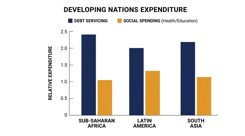 For billions of people, national budgets are consumed by debt interest rather than domestic investment.