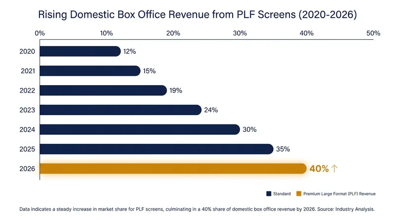 Premium large-format screens have become a critical revenue driver for modern blockbusters.