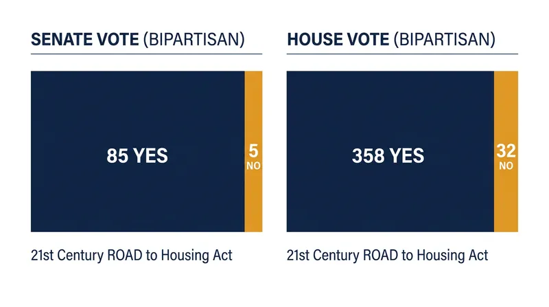 The legislation passed both chambers of Congress with overwhelming bipartisan support.