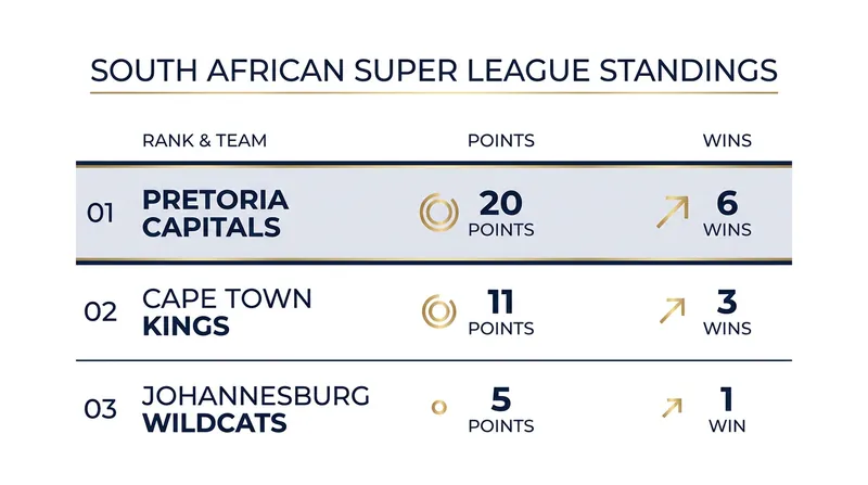 The Pretoria Capitals have opened up a commanding 9-point lead over the Cape Town Kings.