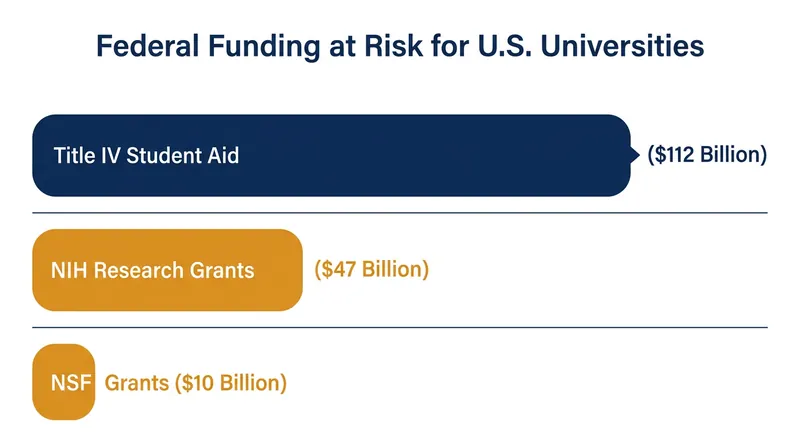 Billions in federal student aid and scientific research grants could be withheld from non-compliant institutions.