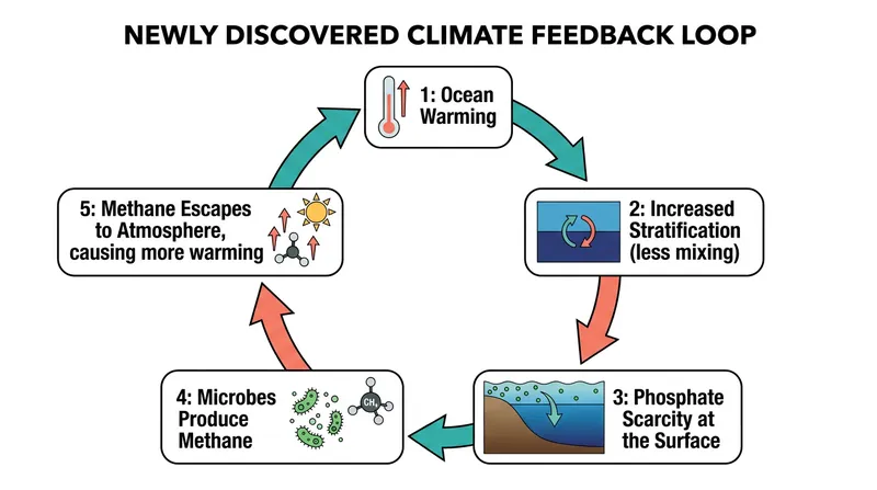 The mechanism: how warming oceans trigger a cycle of increased methane emissions.