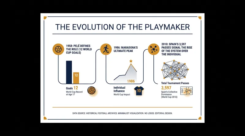 How the statistical footprint of the World Cup's creative force has shifted over the decades.