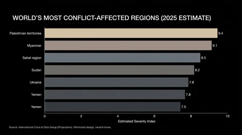 Myanmar ranks as the second most conflict-affected region globally.
