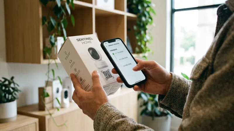 The mandatory QR code links shoppers directly to a national registry detailing the device's security features and patch support.