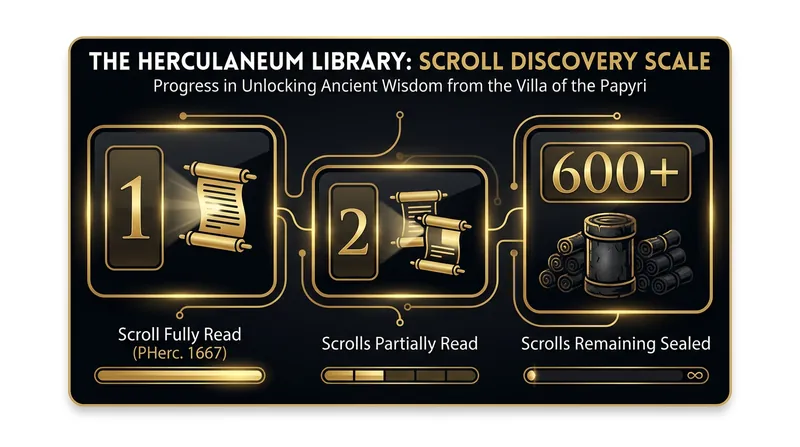 While PHerc. 1667 is the first to be read end-to-end, hundreds of scrolls remain sealed in collections across Europe.