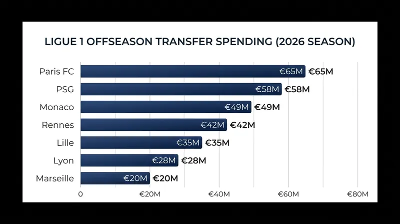 Paris FC has outspent all other French clubs, including PSG, ahead of the 2026-27 season.