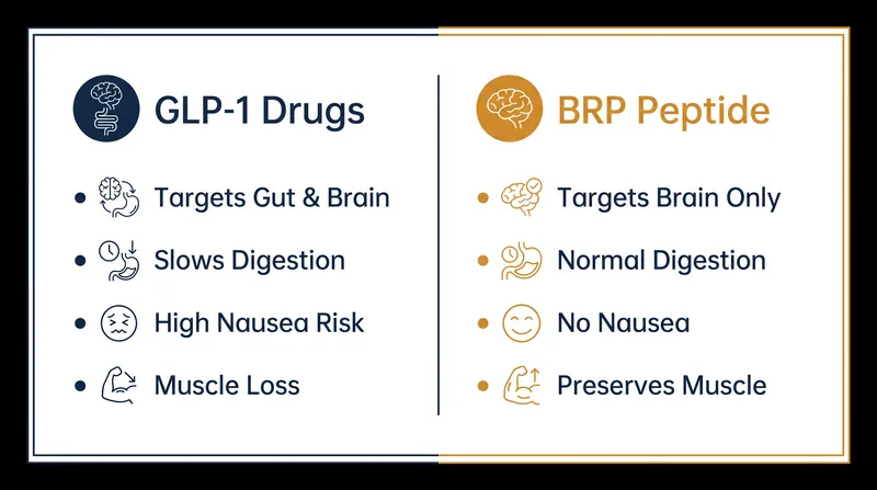 BRP bypasses the digestive tract entirely, avoiding the gastrointestinal side effects common to current weight-loss drugs.