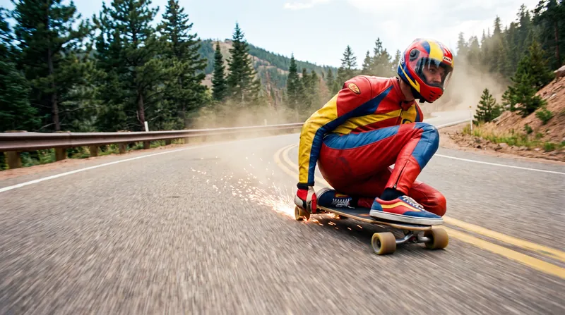 Malaysia's Abdil Mahdzan conquered the Open Street Luge division, racing inches from the tarmac.