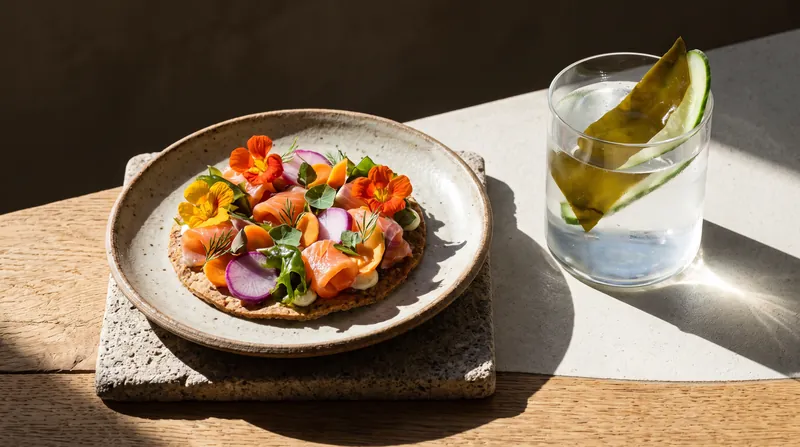 Avant-garde bars rely on striking visual presentation to overcome consumer hesitation toward novel ingredients.
