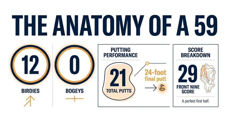 A breakdown of the flawless statistics behind Michael Kim's historic second round at TPC Twin Cities.