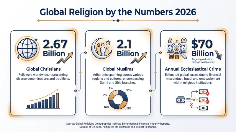 Christianity remains the largest global faith, but faces significant institutional challenges regarding financial transparency.