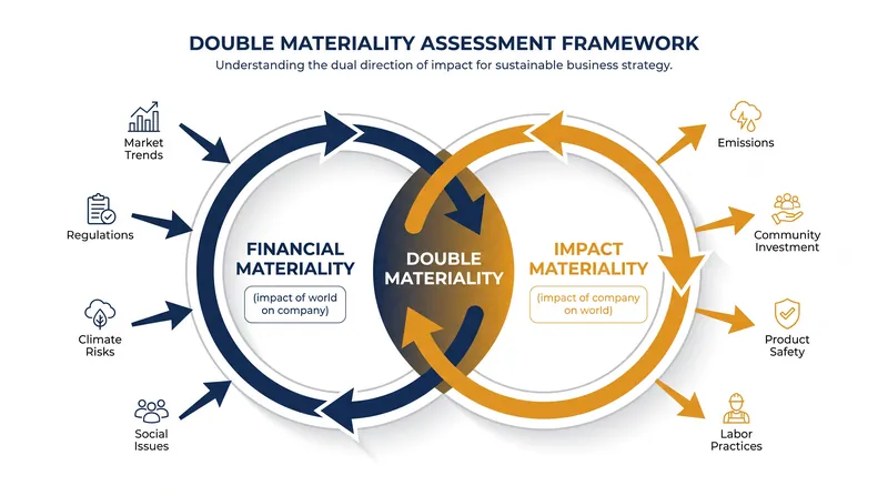 Double materiality requires companies to assess risk from both an inside-out and outside-in perspective.