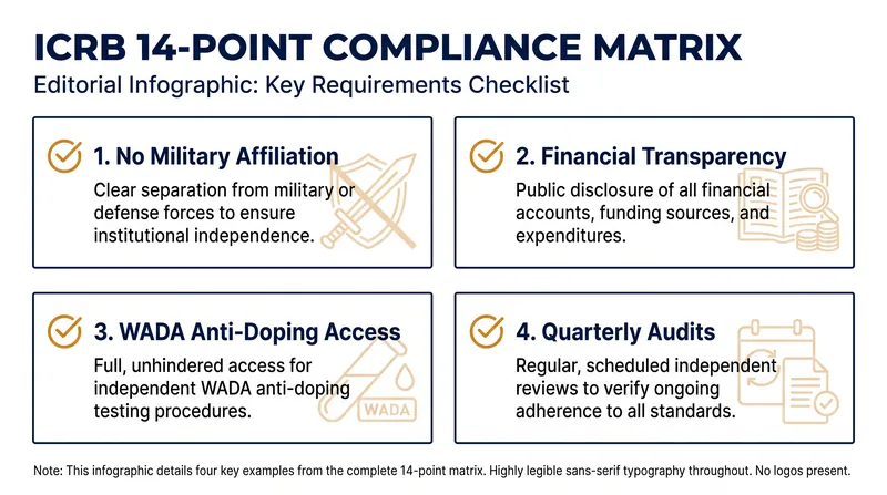 The newly formed Independent Compliance Review Board will monitor the ROC against 14 strict metrics.