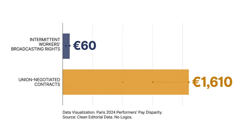 The SFA-CGT union highlighted a massive gap in compensation among the ceremony's 3,000 performers.