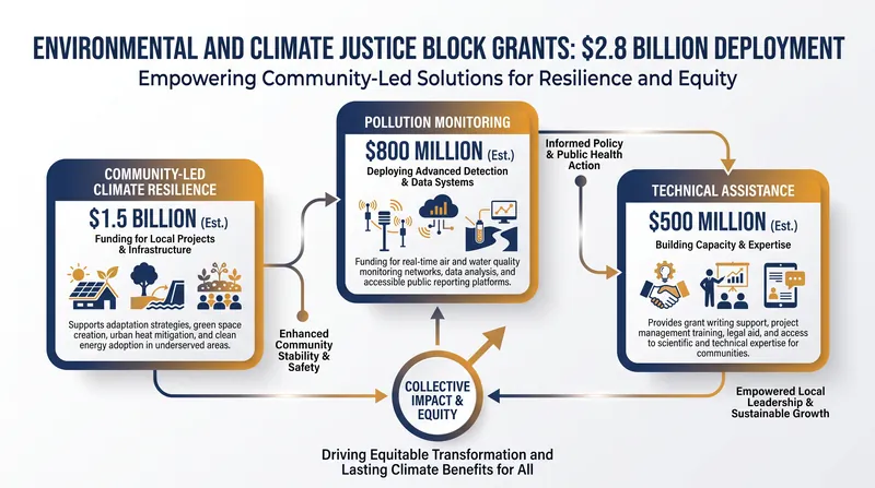How the $2.8 billion in EPA block grants is categorized for distribution.