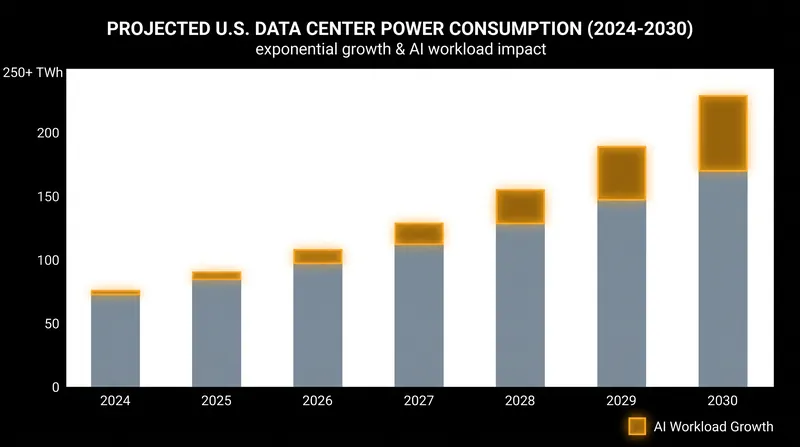 AI workloads are driving an unprecedented surge in data center power demand.