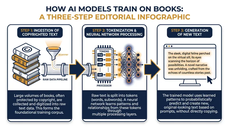 How large language models process and learn from written works.