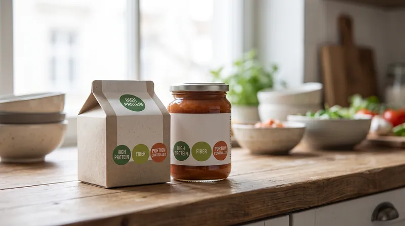Brands are increasingly using front-of-pack labeling to signal high-protein and fiber content to health-conscious shoppers.