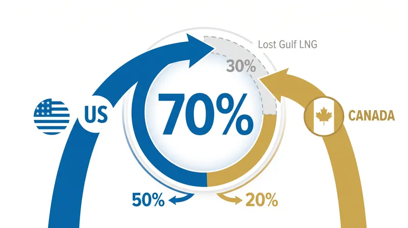 North American LNG exports have replaced the majority of gas supply lost to maritime disruptions.