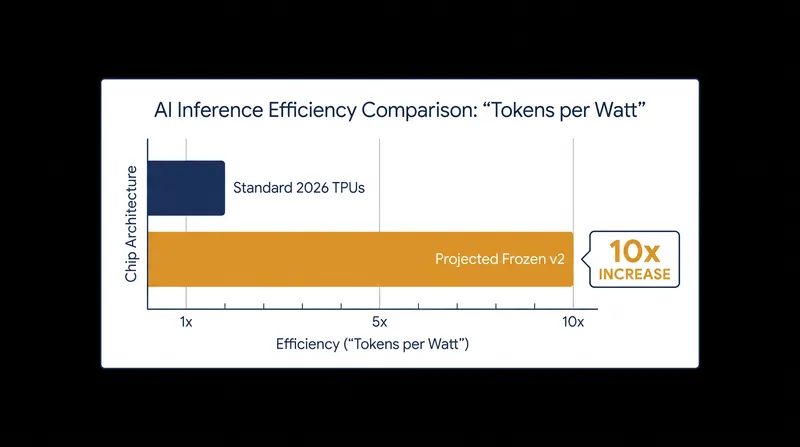 The Frozen v2 chip targets a massive leap in tokens generated per unit of power.